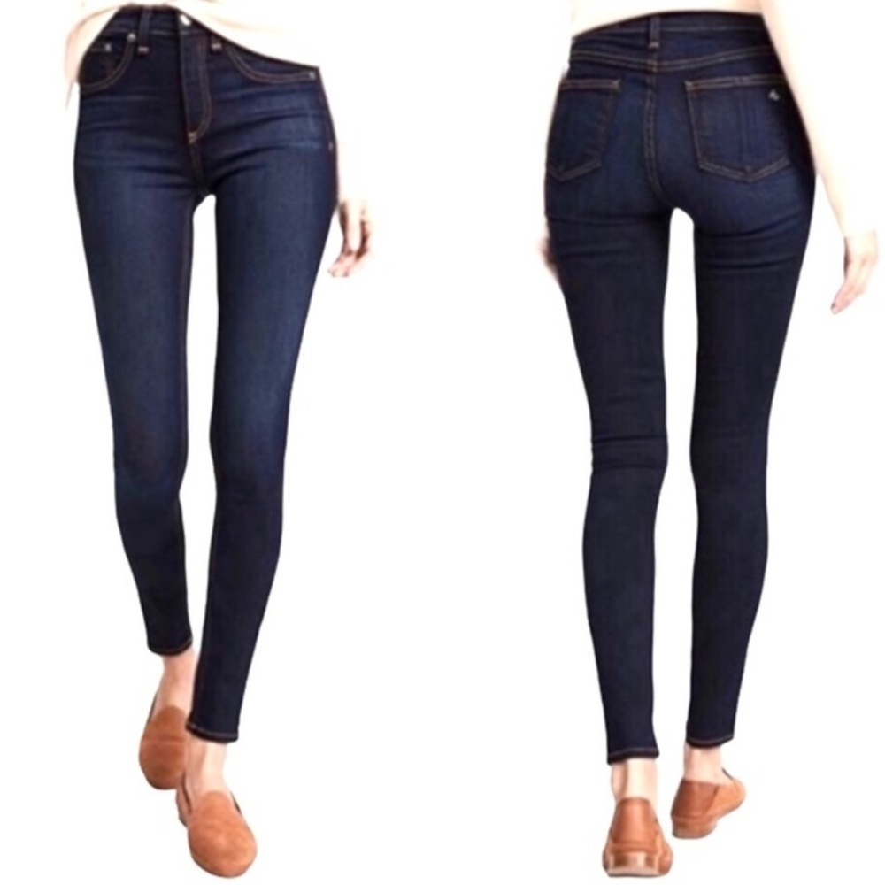 Rag & Bone High Rise Skinny Clean Indigo Jeans Size 27